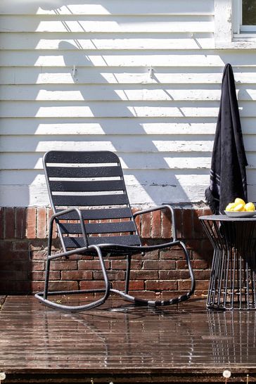 Novogratz Charcoal Roberta Outdoor Rocking Chair