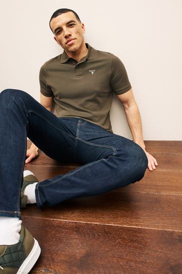 Buy Barbour Olive Green Classic Pique Polo Shirt from Next Ireland