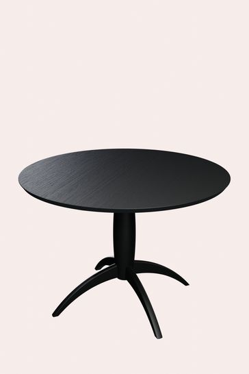 Laura Ashley Black Brecon Extending Round Dining Table