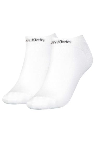 Calvin Klein White Grip Socks 2 Pack