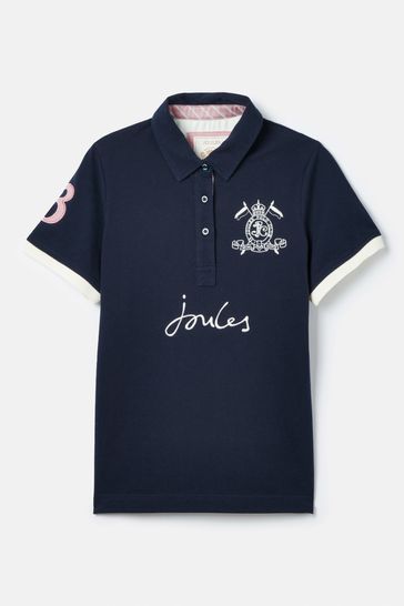 Buy Joules Beaufort Navy Blue Short Sleeve Cotton Polo Shirt from Next Turkey
