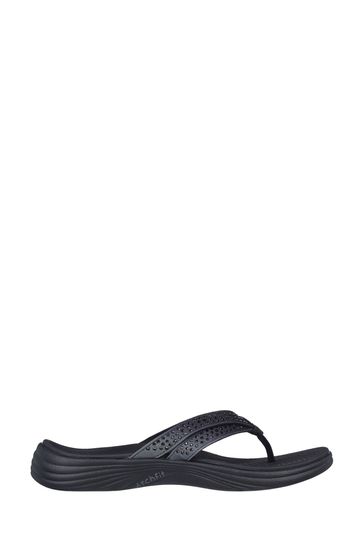 Buy Skechers Black Womens Arch Fit Radiance Mesmerize Sandals from