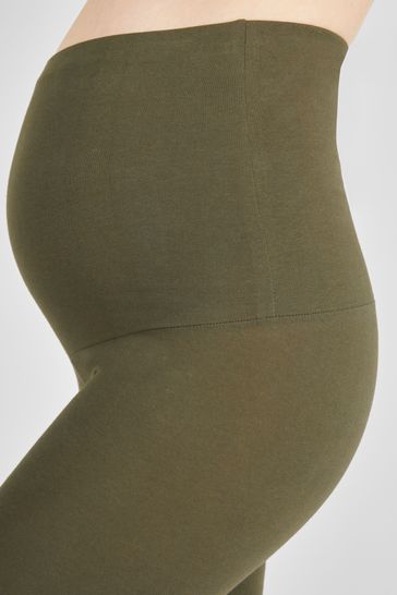 Buy JoJo Maman Bebe Khaki Green Cotton Rich Maternity Leggings from Next Bahrain