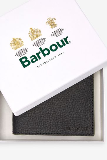 Barbour leather wallet sales