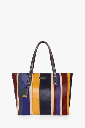Jasper Conran London Blue Astrid Stripe Shopper Bag