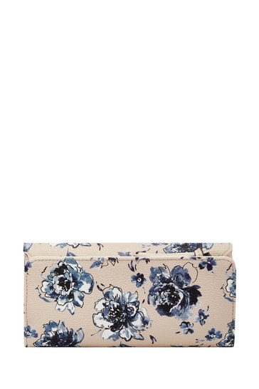 Blue top floral purse