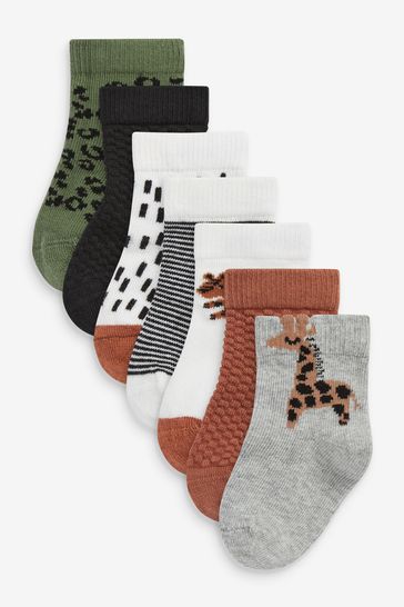Buy 7 Pack Socks (0mths-2yrs) from Next Saudi Arabia