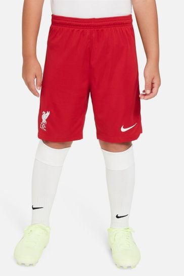 Nike Red Jr. Liverpool FC Stadium 23/24 Home Football Shorts