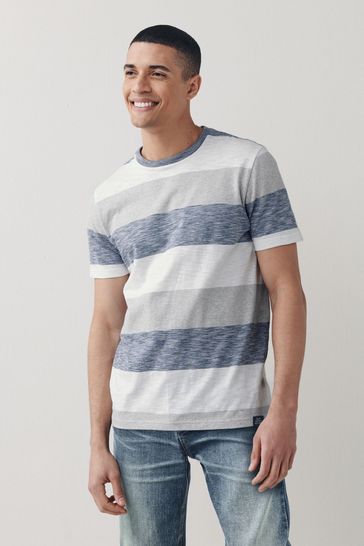 Grey/Blue Stripe T-Shirt