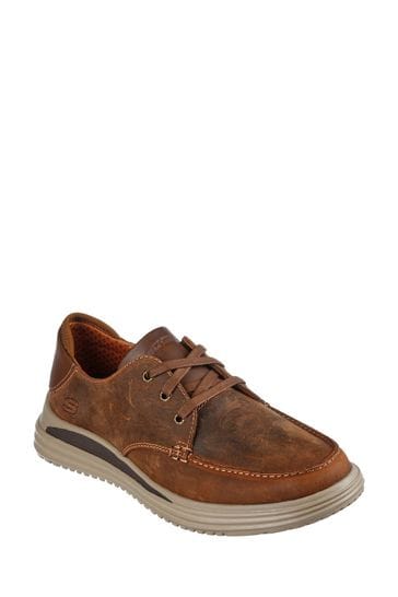 Skechers leather cheap boat shoes