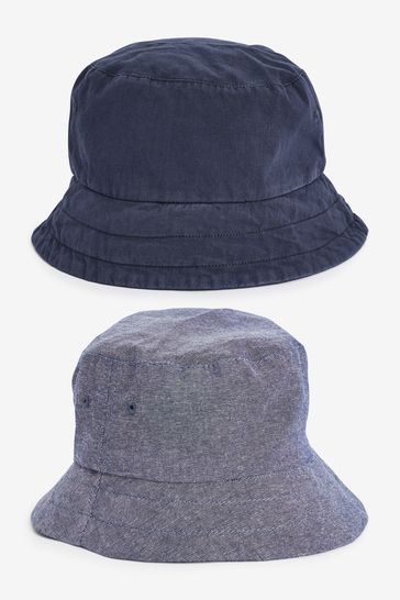 Denim/Navy Blue 2 Pack Bucket Hats (1-16yrs)