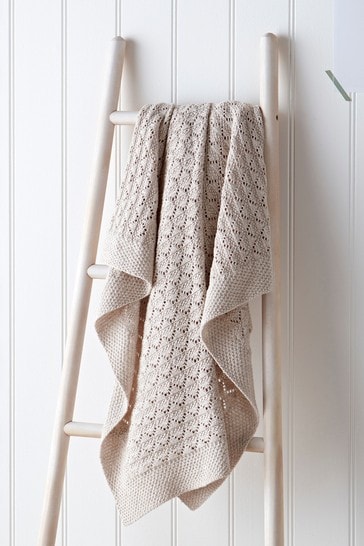 The White Company Natural Heirloom Natural Blanket