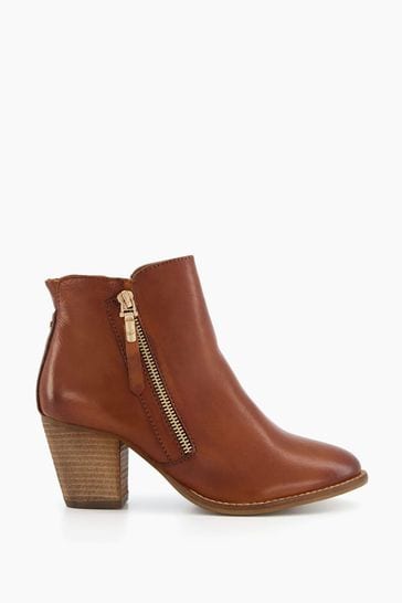 Dune brown ankle boots clearance