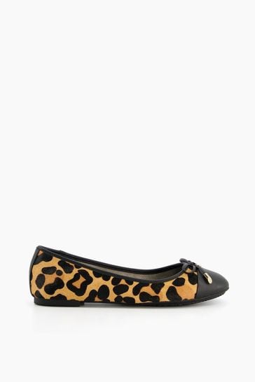 Dune London Leopard Hartlyn Ballerina Shoes