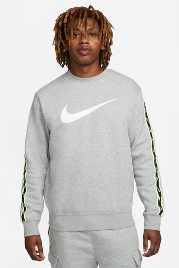 Nike grey 2024 swoosh sweatshirt