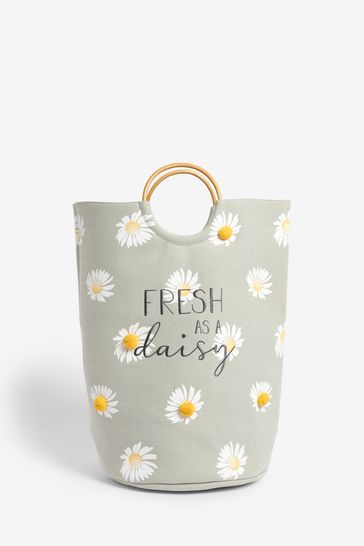 Grey Fresh As A Daisy Laundry Bag