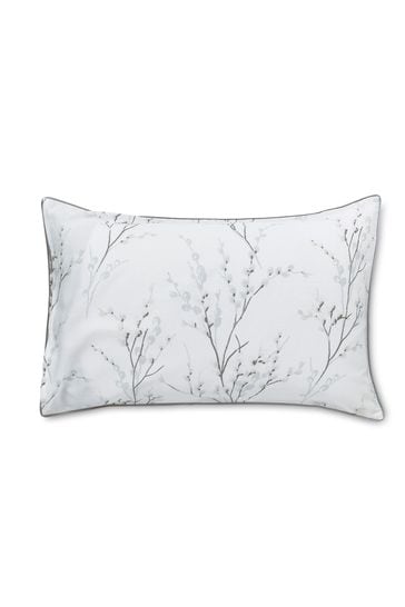 Laura Ashley Set of 2 Steel Grey 100% Cotton Pussy Willow Pillowcases