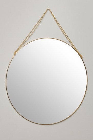 Oliver Bonas Gold Gold Round Mirror