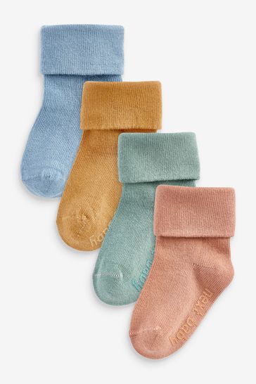 Buy Baby 4 Pack Roll Top Socks (0mths-2yrs) from Next Saudi Arabia