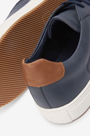 Mens smart navy discount trainers