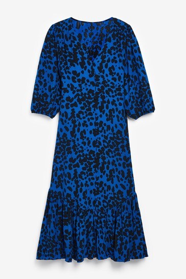 Myleene Klass Blue Leopard Tea Dress ...
