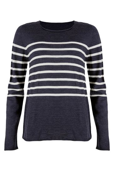 Buy Celtic Co Blue Fine Knit Merino Crew Neck Jumper from Next USA
