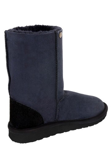 Blue sheepskin sales boots