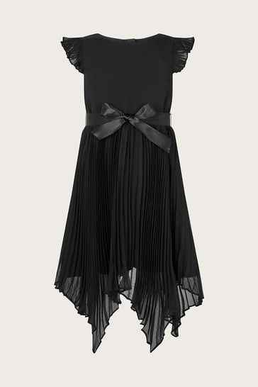 Monsoon Rubina Black Pleat Dress