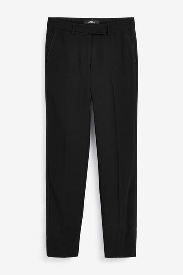 Buy Black Glossy Side Stripe Slim Leg Trousers from Next Luxembourg
