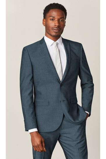 Buy Indigo Blue Slim Fit Next Two Button Suit Jacket from Next Luxembourg