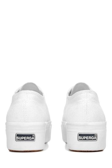Superga best sale white canvas