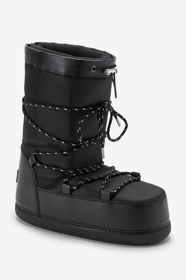 Buy Black Padded Outdoor Fashion Boots from Next Luxembourg