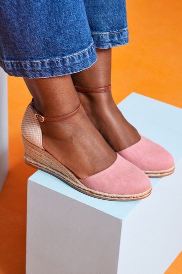 Next pink wedges hotsell