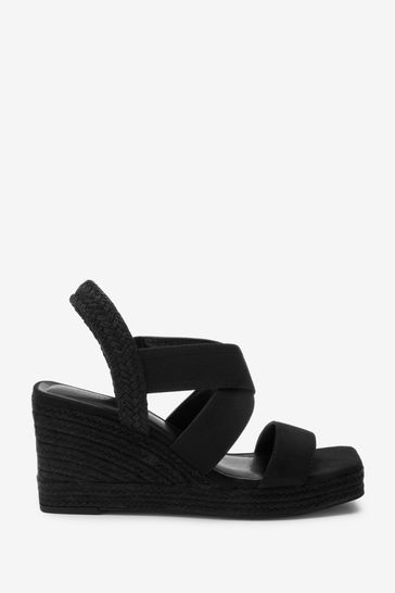 Buy Black Regular Wide Fit Forever Comfort Elasticated Cross Over