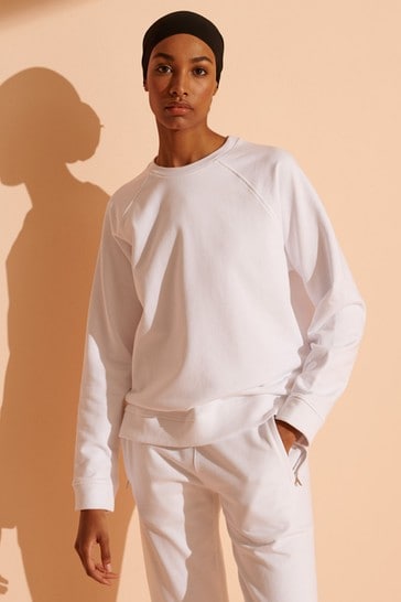 Superdry White Cult Studios Limited Edition Organic Cotton Sweatshirt