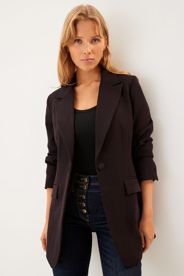 Black Tailored Fuller Bust Blazer