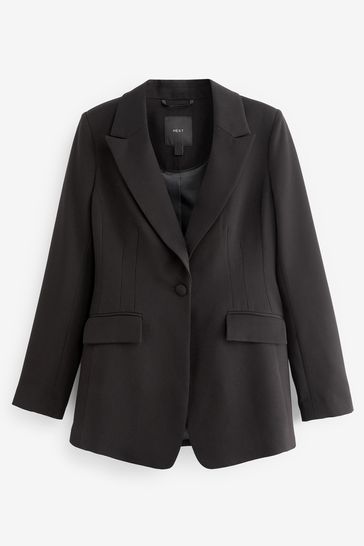 Black Tailored Fuller Bust Blazer