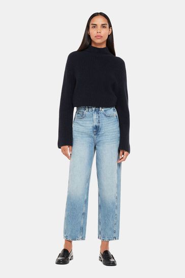 Whistles barrel top leg jeans blue