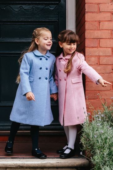 Buy Trotters London Blue Classic Coat from Next USA