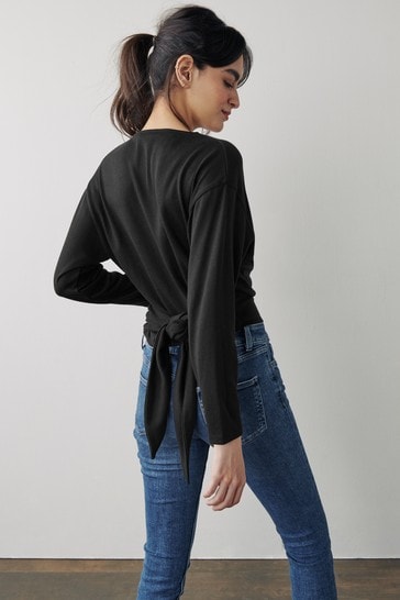 Fashion Shirts Wraparound Shirts Anastacia by s.Oliver Wraparound Shirt black casual look 