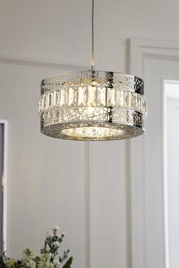 Chrome Piazza Easy Fit Pendant Lamp Shade