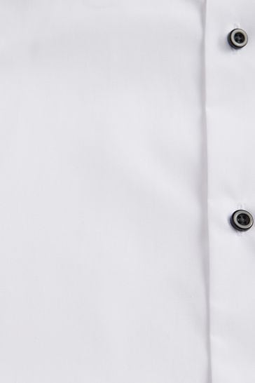 White Regular Fit Double Cuff Dress Shirt and Bow Tie Set