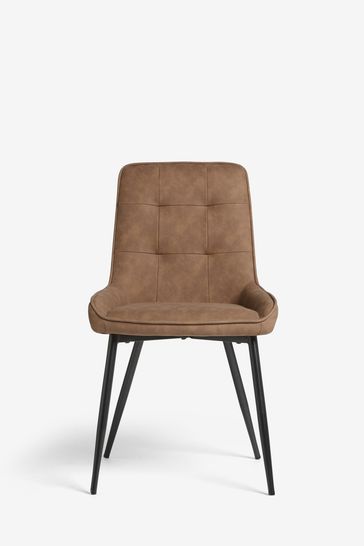 Caramel faux leather dining cheap chair