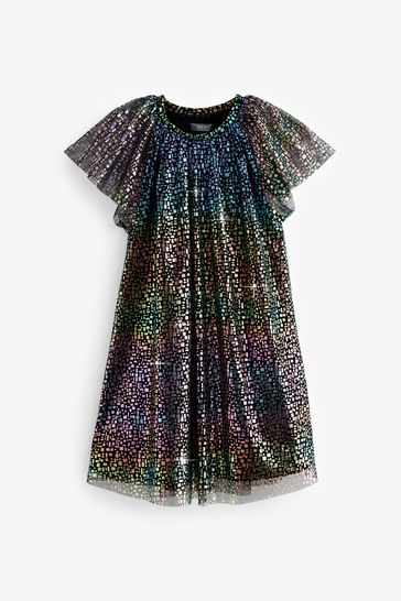 Metallic rainbow cheap dress