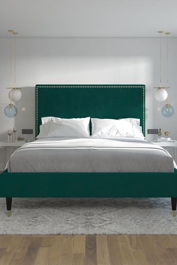 Buy CosmoLiving Audrey Velvet Upholstered Bed from the Laura