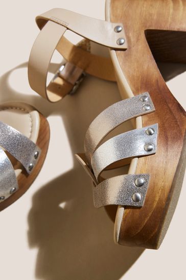 Leather clog sandals on sale