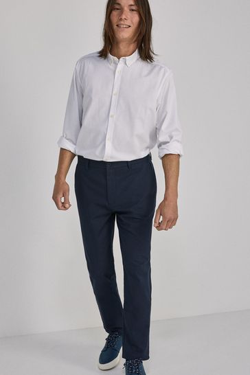Springfield Blue Textured Two-Tone Formal Chinos
