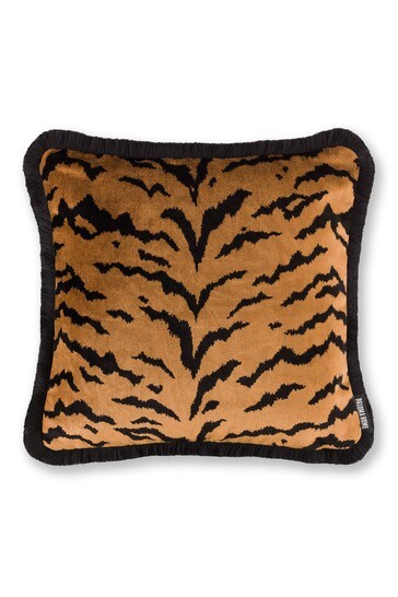 Paloma Home Gold Velvet Tiger Cushion