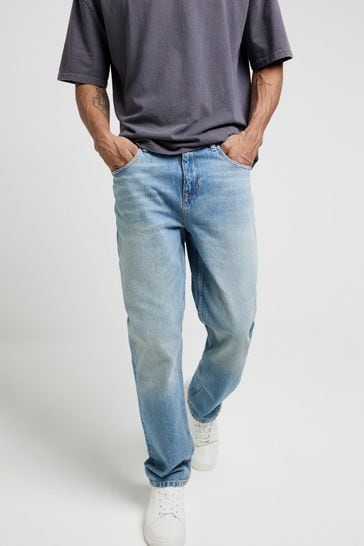 River Island Blue Straight Fit Jeans