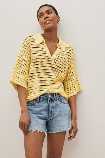 yellow knot top